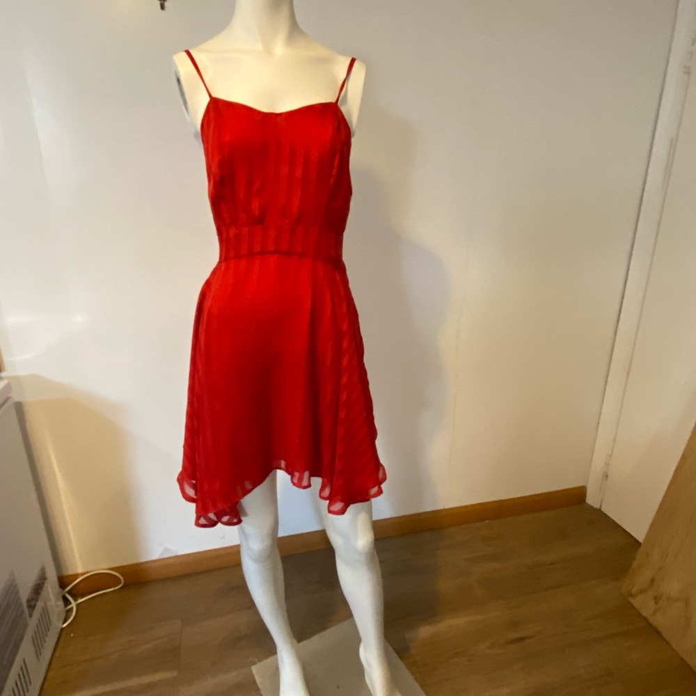 Red summer mini dress